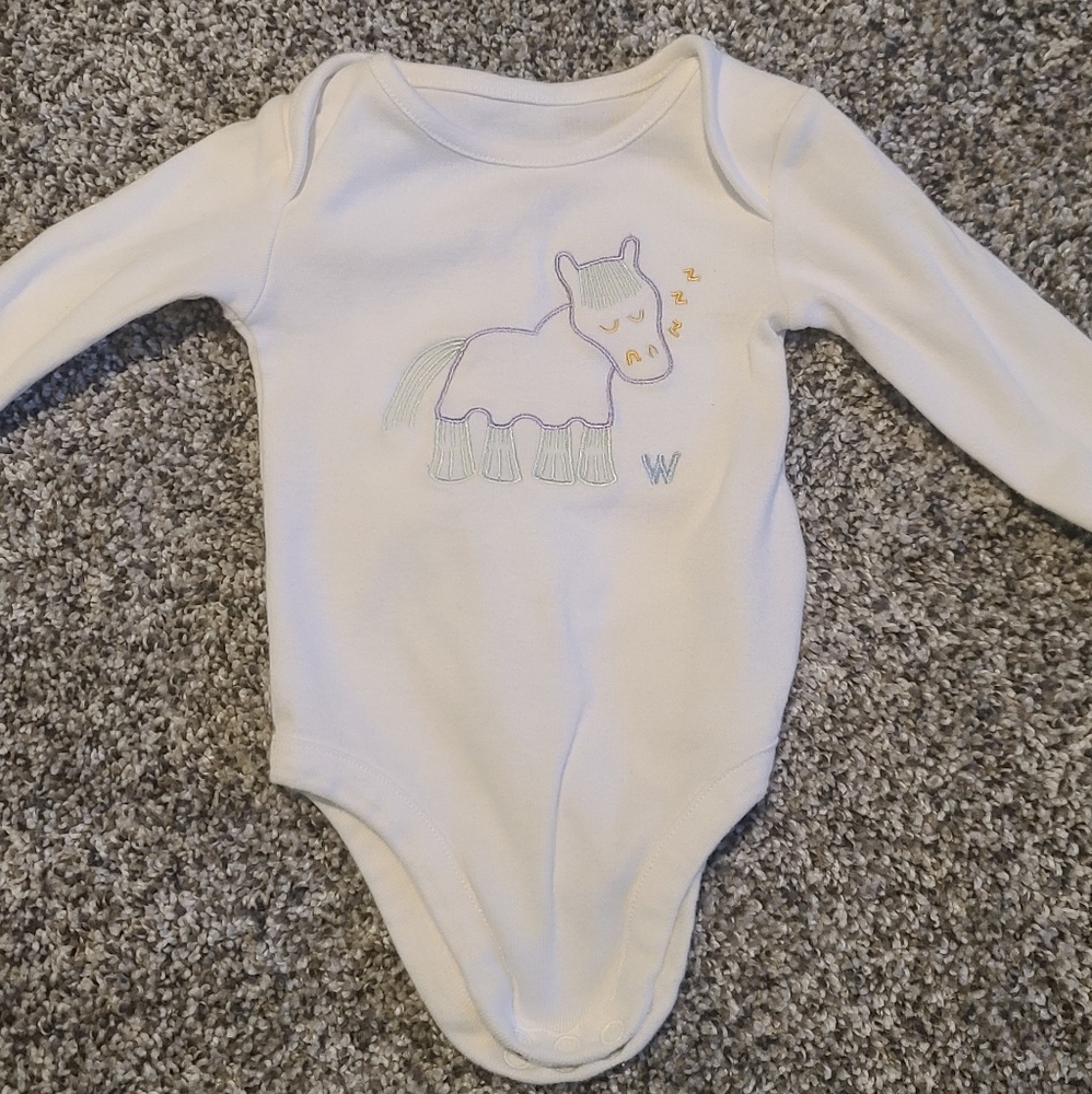 Stella McCartney W for Wednesday horse embroidered onesie - Picture 1 of 5